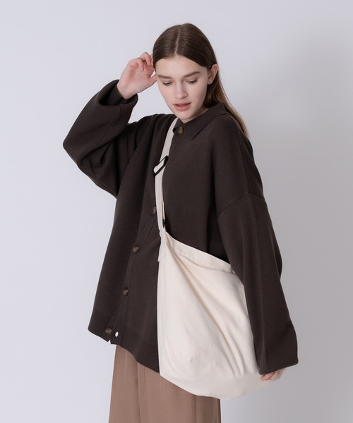 ONCILY(オンシェリー)の「OVER SIZED KNIT SHIRT CARDIGAN / オーバーサイズニットシャツカーディガン(カーディガン/ボレロ・メンズ・ダークブラウン/ブルー・LARGE/MEDIUM)」の17枚目の写真