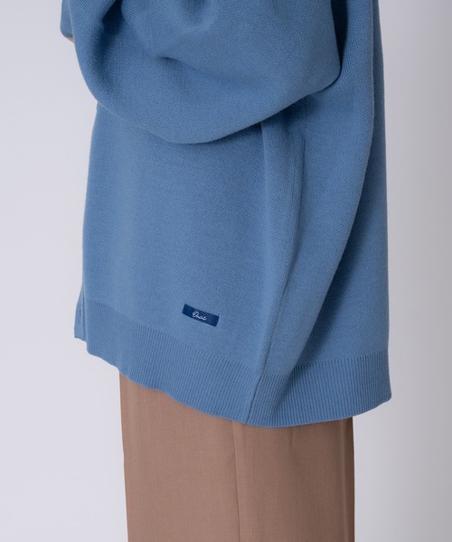 ONCILY(オンシェリー)の「OVER SIZED KNIT SHIRT CARDIGAN / オーバーサイズニットシャツカーディガン(カーディガン/ボレロ・メンズ・ダークブラウン/ブルー・LARGE/MEDIUM)」の11枚目の写真