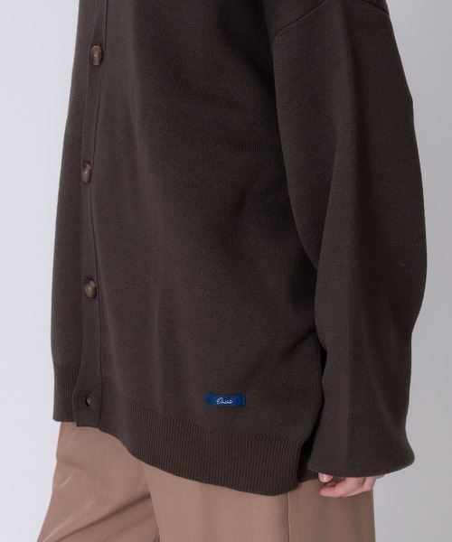ONCILY(オンシェリー)の「OVER SIZED KNIT SHIRT CARDIGAN / オーバーサイズニットシャツカーディガン(カーディガン/ボレロ・メンズ・ダークブラウン/ブルー・LARGE/MEDIUM)」の22枚目の写真