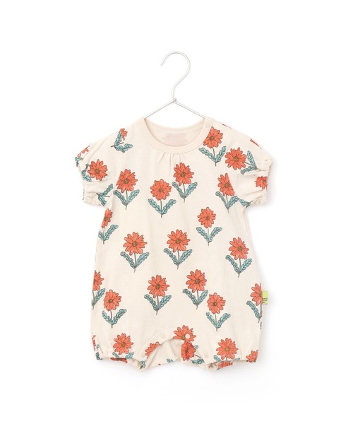 MAKE YOUR DAY（メイクユアデイ）の「おはな総柄半袖ロンパース（ロンパース・キッズ・ブルー/レッド・70/80）」の6枚目の写真