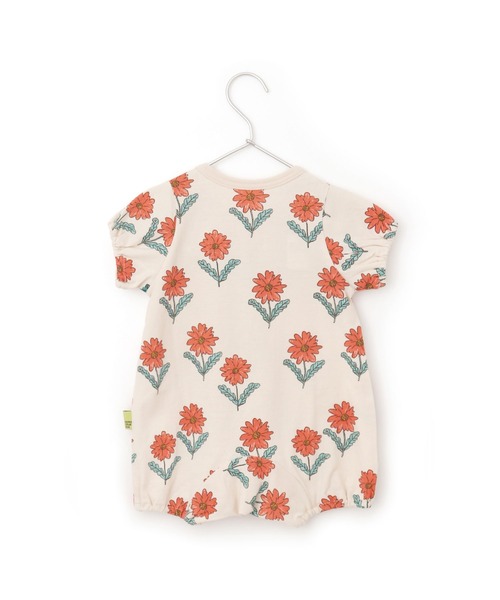 MAKE YOUR DAY（メイクユアデイ）の「おはな総柄半袖ロンパース（ロンパース・キッズ・ブルー/レッド・70/80）」の7枚目の写真