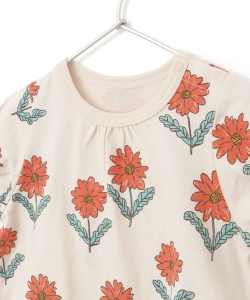 MAKE YOUR DAY（メイクユアデイ）の「おはな総柄半袖ロンパース（ロンパース・キッズ・ブルー/レッド・70/80）」の8枚目の写真