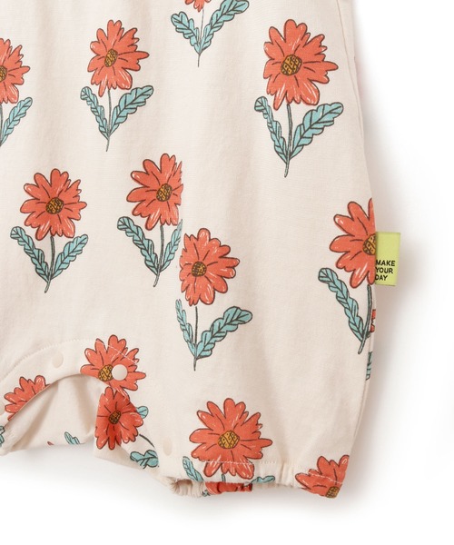 MAKE YOUR DAY（メイクユアデイ）の「おはな総柄半袖ロンパース（ロンパース・キッズ・ブルー/レッド・70/80）」の12枚目の写真