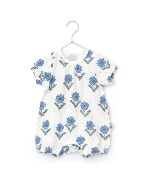 MAKE YOUR DAY（メイクユアデイ）の「おはな総柄半袖ロンパース（ロンパース・キッズ・ブルー/レッド・70/80）」の22枚目の写真