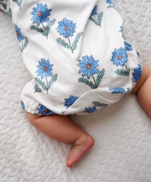 MAKE YOUR DAY（メイクユアデイ）の「おはな総柄半袖ロンパース（ロンパース・キッズ・ブルー/レッド・70/80）」の17枚目の写真