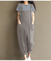 LAUTRE COTE（ロウトレコウト）の「綿麻オーバーオール（サロペット/オーバーオール）」