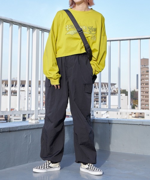 PBLIM(ページボーイリム)の「PAGEBOYLIM/パラシュートパンツ(その他パンツ・レディース・ブラック/オフホワイト/イエロー/グリーン・FREE)」の14枚目の写真