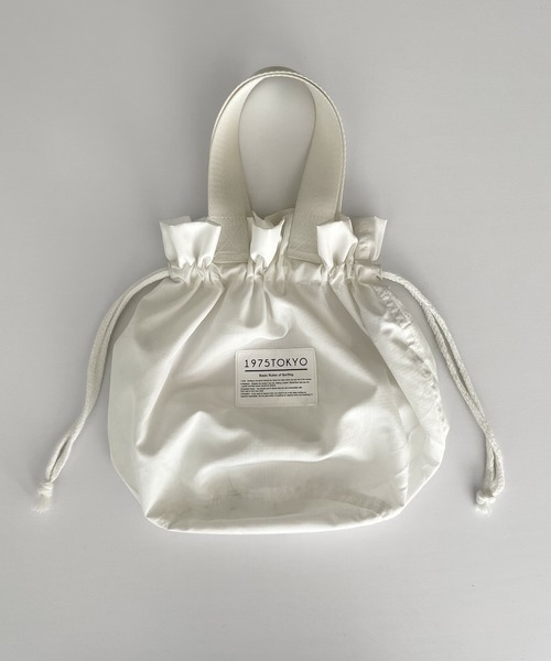 CANAL JEAN（キャナルジーン）の「1975 TOKYO　ドローストリングミニバッグ（ハンドバッグ・レディース・オフホワイト/ブラック・ONE SIZE）」の12枚目の写真