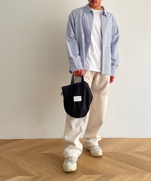 CANAL JEAN（キャナルジーン）の「1975 TOKYO　ドローストリングミニバッグ（ハンドバッグ・レディース・オフホワイト/ブラック・ONE SIZE）」の9枚目の写真