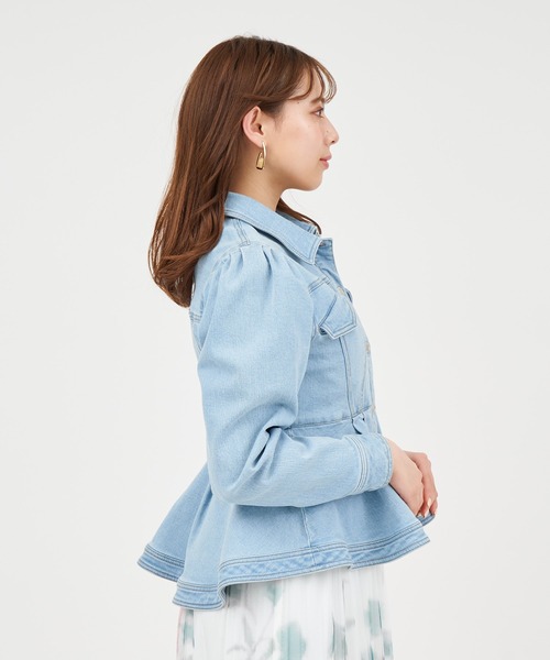 ROYAL PARTY(ロイヤルパーティー)の「デニムペプラムジャケット(デニムジャケット・レディース・インディゴブルー/ブルー・FREE)」の6枚目の写真