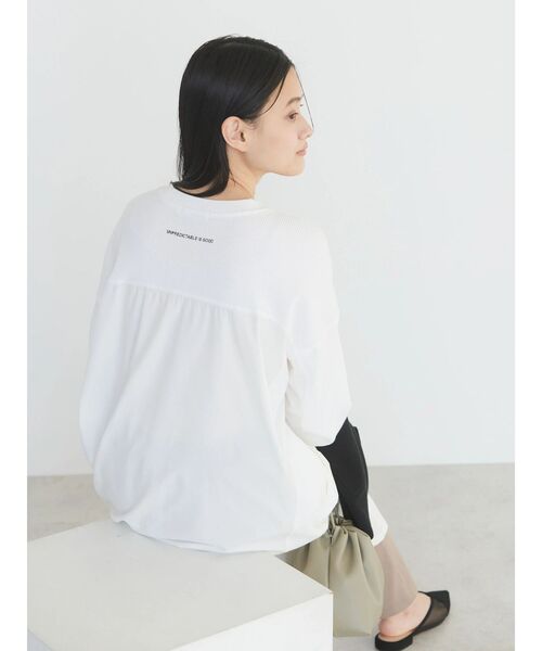 AMERICAN HOLIC（アメリカンホリック）の「異素材ドッキングワッフルワンピース（ワンピース・レディース・オフホワイト/ストライプ・L/M）」の11枚目の写真