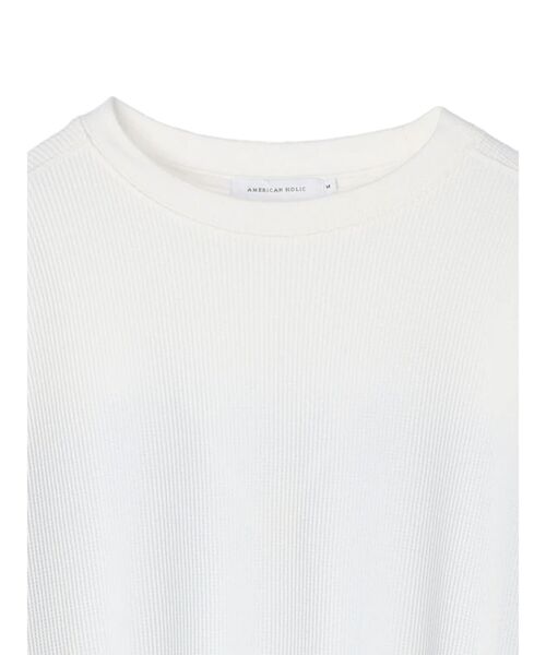 AMERICAN HOLIC（アメリカンホリック）の「異素材ドッキングワッフルワンピース（ワンピース・レディース・オフホワイト/ストライプ・L/M）」の17枚目の写真