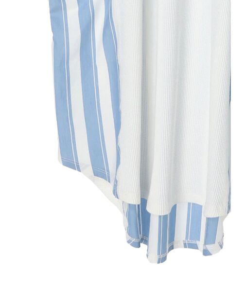 AMERICAN HOLIC（アメリカンホリック）の「異素材ドッキングワッフルワンピース（ワンピース・レディース・オフホワイト/ストライプ・L/M）」の19枚目の写真