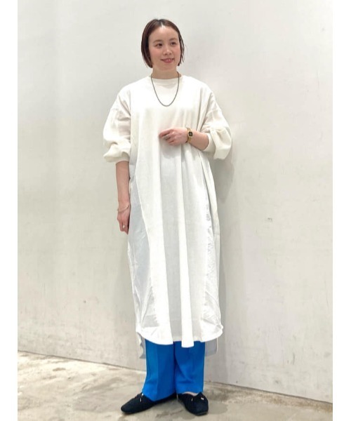 AMERICAN HOLIC（アメリカンホリック）の「異素材ドッキングワッフルワンピース（ワンピース・レディース・オフホワイト/ストライプ・L/M）」の6枚目の写真