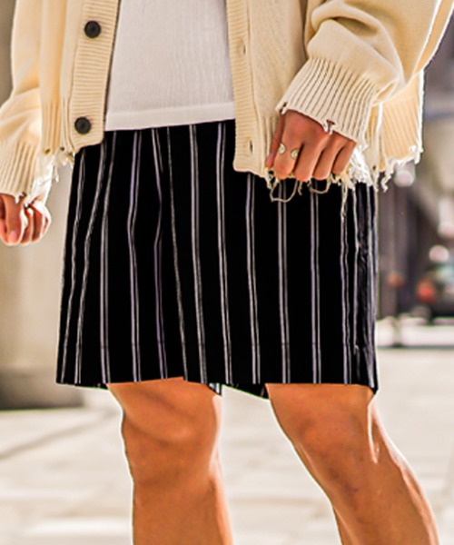 JOKER】ストライプバミューダパンツ メンズ ショーツ ハーフ