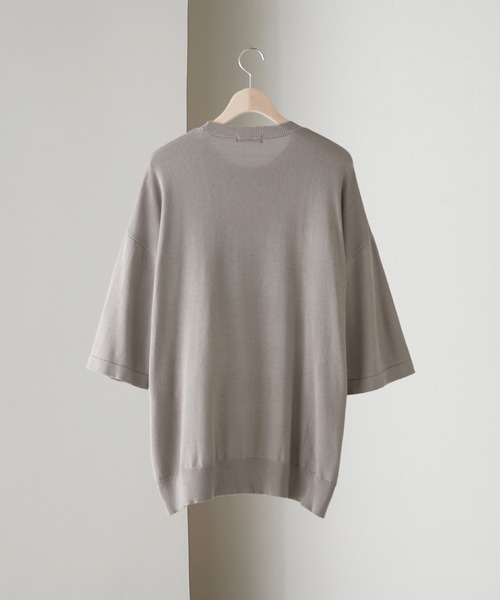 新品♡アプ♡パールネックニット ホワイト セール】【Alfred Alex】フラワージャガードショートスリーブ