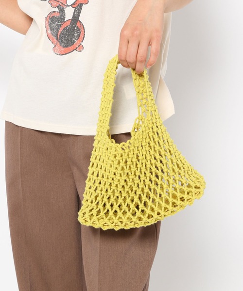 FOREVER 21（フォーエバー トゥエンティーワン）の「マクラメカラートートバッグ（ハンドバッグ・レディース・ピンク系その他/その他/グリーン系その他/ゴールド・FREE）」の3枚目の写真