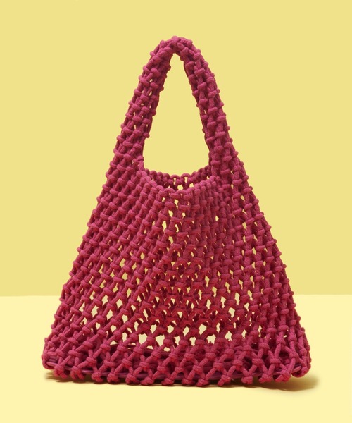 FOREVER 21（フォーエバー トゥエンティーワン）の「マクラメカラートートバッグ（ハンドバッグ・レディース・ピンク系その他/その他/グリーン系その他/ゴールド・FREE）」の15枚目の写真