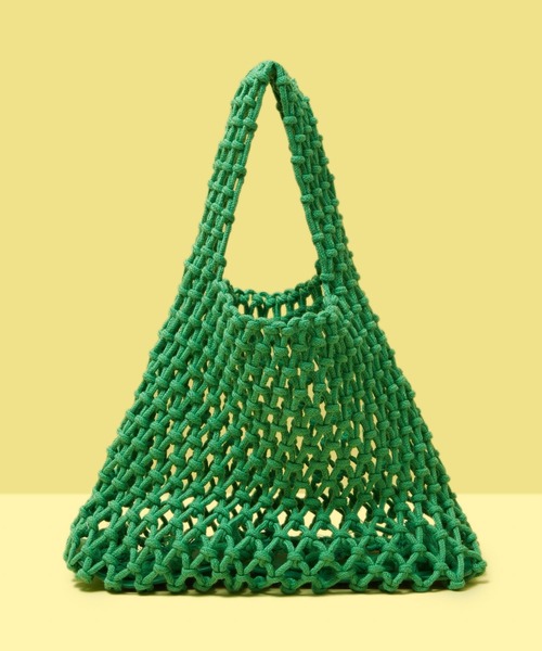 FOREVER 21（フォーエバー トゥエンティーワン）の「マクラメカラートートバッグ（ハンドバッグ・レディース・ピンク系その他/その他/グリーン系その他/ゴールド・FREE）」の14枚目の写真