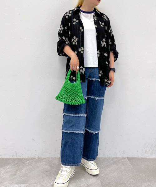 FOREVER 21（フォーエバー トゥエンティーワン）の「マクラメカラートートバッグ（ハンドバッグ・レディース・ピンク系その他/その他/グリーン系その他/ゴールド・FREE）」の21枚目の写真