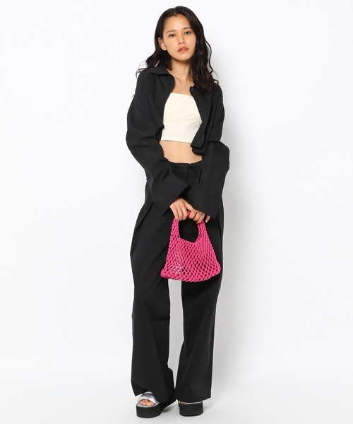 FOREVER 21（フォーエバー トゥエンティーワン）の「マクラメカラートートバッグ（ハンドバッグ・レディース・ピンク系その他/その他/グリーン系その他/ゴールド・FREE）」の22枚目の写真