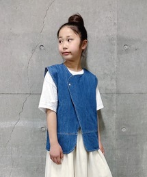 CIAOPANIC TYPY（チャオパニックティピー）の「【KIDS】ノーカラーデニムベスト（ベスト・キッズ）」
