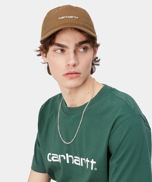 Carhartt WIP（カーハートダブリューアイピー）の「Carhartt WIP/カーハートダブリューアイピー キャップ CANVAS SCRIPT CAP I028876（キャップ・メンズ・ブルー/ブラウン/ホワイト/ブラック/グリーン・FREE）」の3枚目の写真