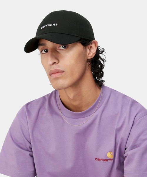 Carhartt WIP（カーハートダブリューアイピー）の「Carhartt WIP/カーハートダブリューアイピー キャップ CANVAS SCRIPT CAP I028876（キャップ・メンズ・ブルー/ブラウン/ホワイト/ブラック/グリーン・FREE）」の2枚目の写真