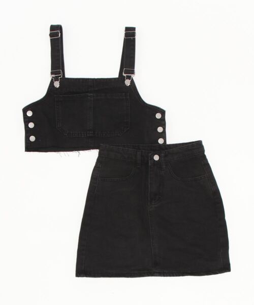 SPIGA（スピーガ）の「ｻﾛﾍﾟｯﾄ風ﾃﾞﾆﾑｾｯﾄｱｯﾌﾟ（サロペット/オーバーオール・レディース・ブルー/ブラック・SMALL/MEDIUM）」の22枚目の写真