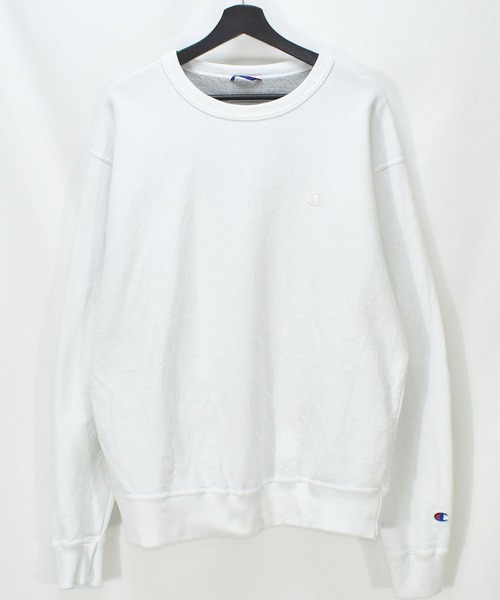 Champion(チャンピオン)の「【ヴィンテージ古着】Champion / チャンピオン ロゴ刺繍 クルーネックスウェット(スウェット・メンズ・ホワイト・LARGE)」の1枚目の写真