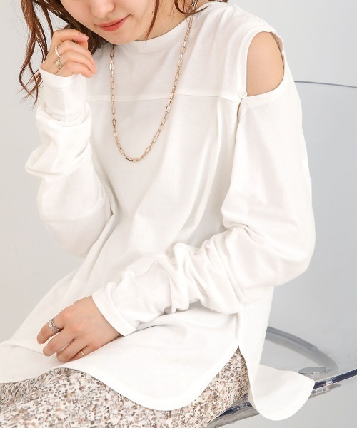 2WAY袖スリットカットソー セール】2WAY袖スリットカットソー（Tシャツ/カットソー）｜Bab