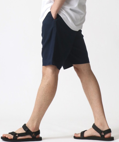 Champion（チャンピオン）の「Champion/チャンピオン コットンツイル ロゴワッペン ワンポイント刺繍 ショートパンツ/ハーフパンツ/無地ショーツ/レディース メンズ（チノパンツ・メンズ・ネイビー/カーキ/ブラック/ベージュ/ホワイト・L/XL/M）」の20枚目の写真