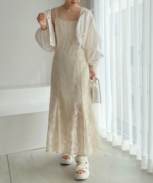 one after another NICE CLAUP(ワンアフターアナザーナイスクラップ)の「ツイードポーチ付きPVCバック(ショルダーバッグ・レディース・アイボリー/ブラック・FREE)」の5枚目の写真