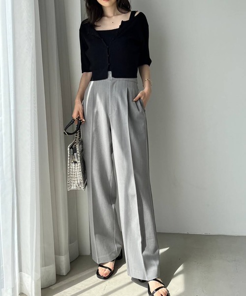 one after another NICE CLAUP(ワンアフターアナザーナイスクラップ)の「ツイードポーチ付きPVCバック(ショルダーバッグ・レディース・アイボリー/ブラック・FREE)」の15枚目の写真