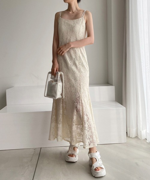 one after another NICE CLAUP(ワンアフターアナザーナイスクラップ)の「ツイードポーチ付きPVCバック(ショルダーバッグ・レディース・アイボリー/ブラック・FREE)」の6枚目の写真