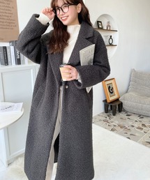 moment+ | フェイクリングウールオーバーサイズロングチェスターコート(チェスターコート)