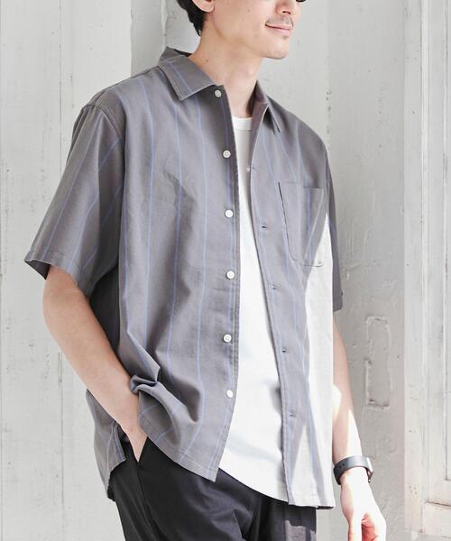 coen(コーエン)の「ショートスリーブパナマシャツ(シャツ/ブラウス・メンズ・ライトグレー/ベージュ/ネイビー/ブラウン/ダークグレー/その他1/コバルトブルー・S/M/L/XL)」の7枚目の写真