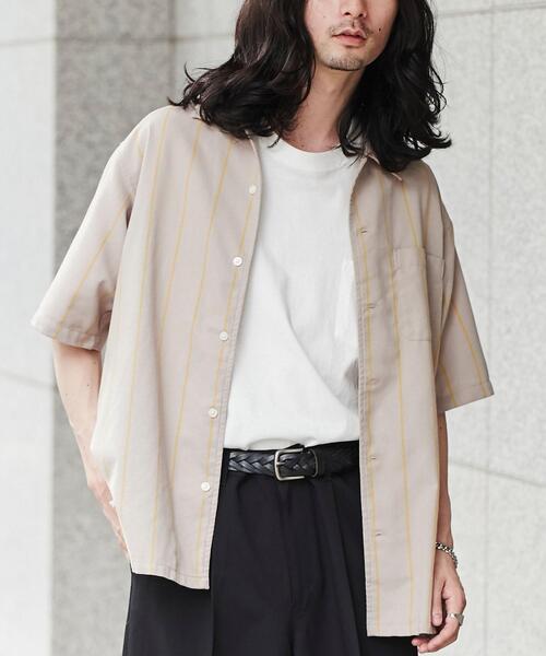 coen(コーエン)の「ショートスリーブパナマシャツ(シャツ/ブラウス・メンズ・ライトグレー/ベージュ/ネイビー/ブラウン/ダークグレー/その他1/コバルトブルー・S/M/L/XL)」の4枚目の写真