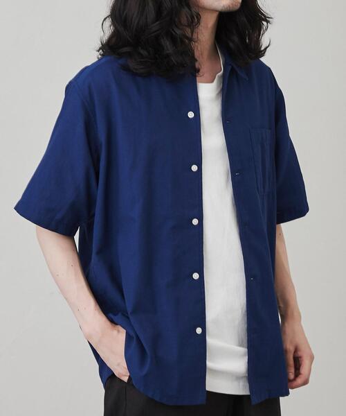 coen(コーエン)の「ショートスリーブパナマシャツ(シャツ/ブラウス・メンズ・ライトグレー/ベージュ/ネイビー/ブラウン/ダークグレー/その他1/コバルトブルー・S/M/L/XL)」の5枚目の写真