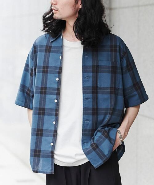 coen(コーエン)の「ショートスリーブパナマシャツ(シャツ/ブラウス・メンズ・ライトグレー/ベージュ/ネイビー/ブラウン/ダークグレー/その他1/コバルトブルー・S/M/L/XL)」の6枚目の写真