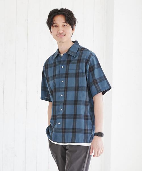 coen(コーエン)の「ショートスリーブパナマシャツ(シャツ/ブラウス・メンズ・ライトグレー/ベージュ/ネイビー/ブラウン/ダークグレー/その他1/コバルトブルー・S/M/L/XL)」の8枚目の写真