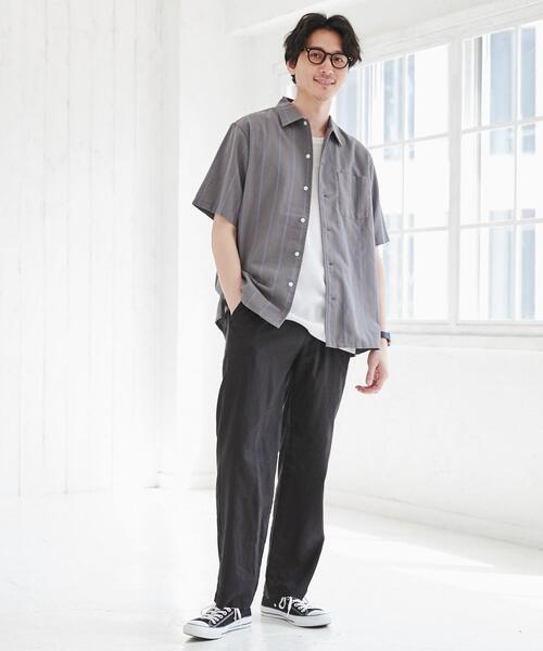 coen(コーエン)の「ショートスリーブパナマシャツ(シャツ/ブラウス・メンズ・ライトグレー/ベージュ/ネイビー/ブラウン/ダークグレー/その他1/コバルトブルー・S/M/L/XL)」の13枚目の写真