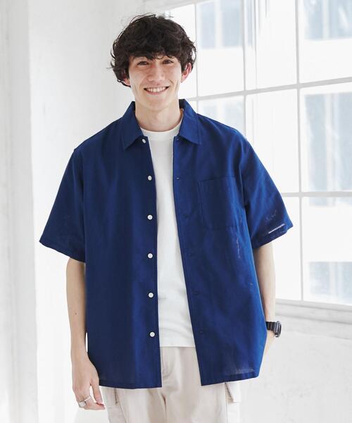 coen(コーエン)の「ショートスリーブパナマシャツ(シャツ/ブラウス・メンズ・ライトグレー/ベージュ/ネイビー/ブラウン/ダークグレー/その他1/コバルトブルー・S/M/L/XL)」の15枚目の写真