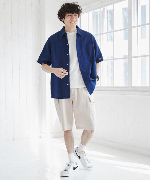 coen(コーエン)の「ショートスリーブパナマシャツ(シャツ/ブラウス・メンズ・ライトグレー/ベージュ/ネイビー/ブラウン/ダークグレー/その他1/コバルトブルー・S/M/L/XL)」の16枚目の写真