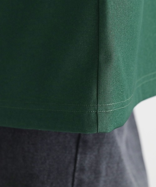 ETELIO（エテリオ）の「ハーフジップポケット付き配色プルオーバー（Tシャツ/カットソー・メンズ・チャコール/グリーン/アイボリー/ワイン・L/M/S）」の5枚目の写真