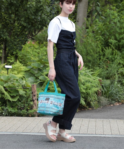 PENDLETON（ペンドルトン）の「【PENDLETON】MESH MINI TOTE（トートバッグ・メンズ・ベージュ/オフホワイト/ターコイズブルー・FREE）」の18枚目の写真