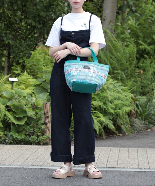 PENDLETON（ペンドルトン）の「【PENDLETON】MESH MINI TOTE（トートバッグ・メンズ・ベージュ/オフホワイト/ターコイズブルー・FREE）」の19枚目の写真