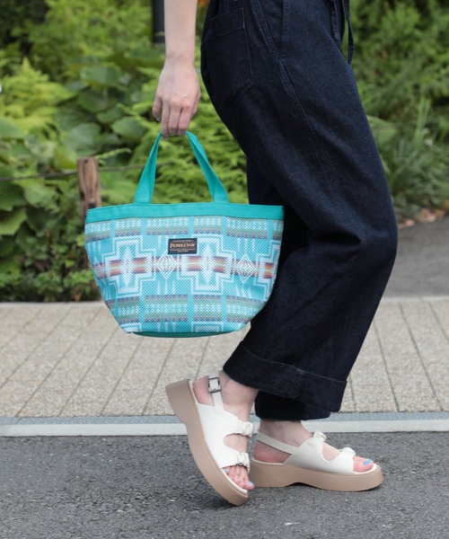 PENDLETON（ペンドルトン）の「【PENDLETON】MESH MINI TOTE（トートバッグ・メンズ・ベージュ/オフホワイト/ターコイズブルー・FREE）」の17枚目の写真
