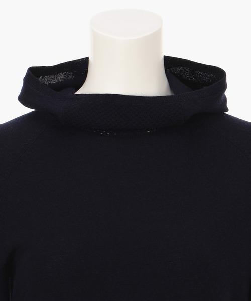 BRIEFING（ブリーフィング）の「【ブリーフィングゴルフ】WOMENS EX FINE MERINO HIGH NECK KNIT HOODIE（パーカー・レディース・オリーブ/ブルー/ネイビー/ブラック/ベージュ・M/S/XS/L）」の19枚目の写真