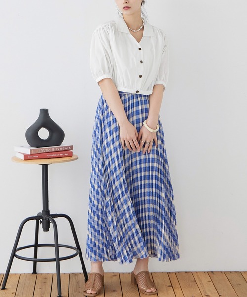 Fashion Letter(ファッションレター)の「T/Cブロード ショート丈 ギャザーブラウス(シャツ/ブラウス・レディース・ホワイト/モカ/ブラック・M)」の20枚目の写真